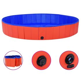 Dog Swimming Pool Red PVC Extra Large Collapsible Circular